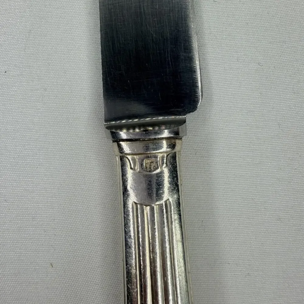 Chambly SFAM Inox France Dinner Knife Silver plated Handle, marked handle 15 G?